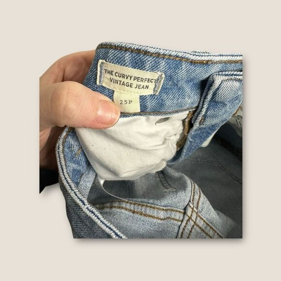 Madewell The Curvy Perfect Vintage Jean Size 25 Petite Distressed High Waist - Picture 6 of 7